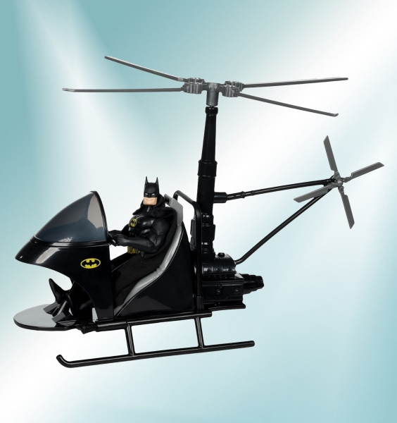 DC Super Powers Actionfiguren 3er Pack Batman, Bat-Copter & The Batwing (Gold Label) 13 cm